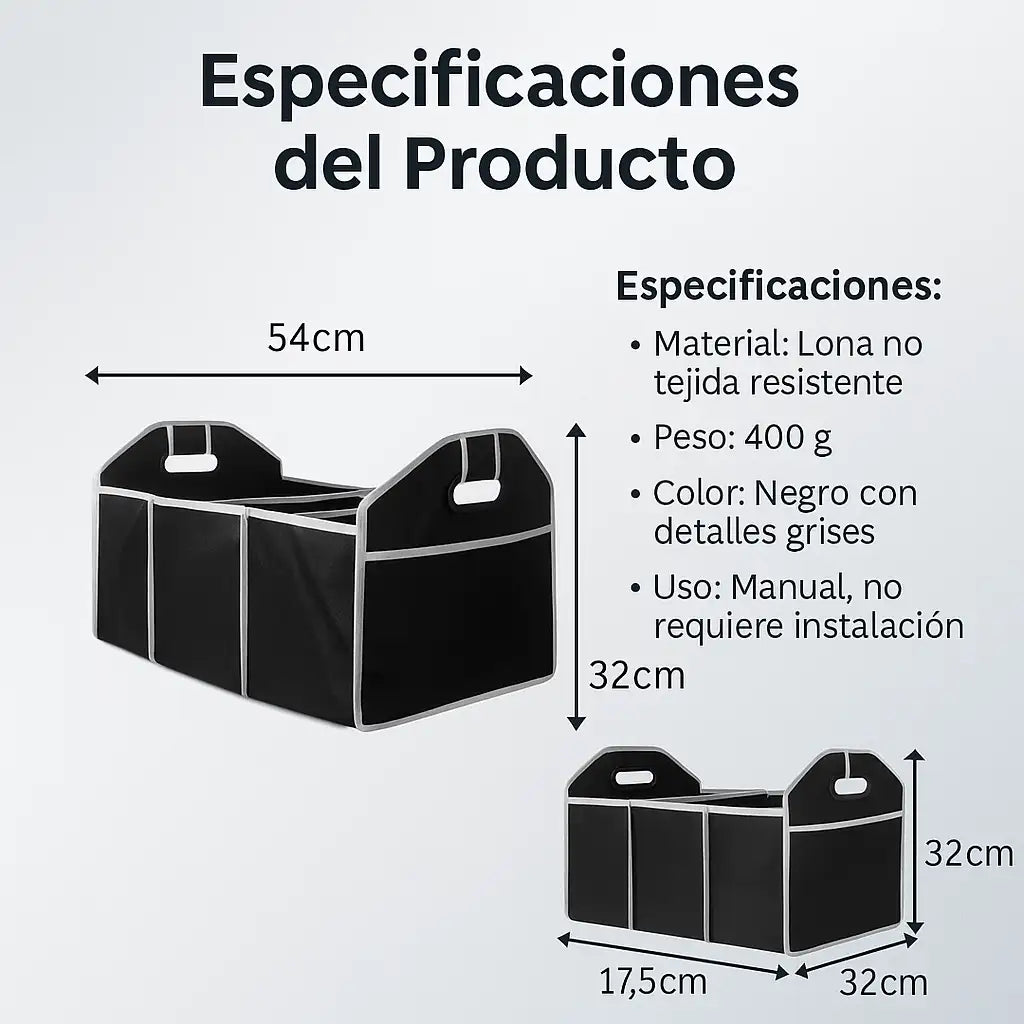 Organizador Maletero Plegable | AutoClean Pro